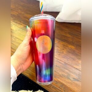 Rainbow iridescent large Starbucks cup